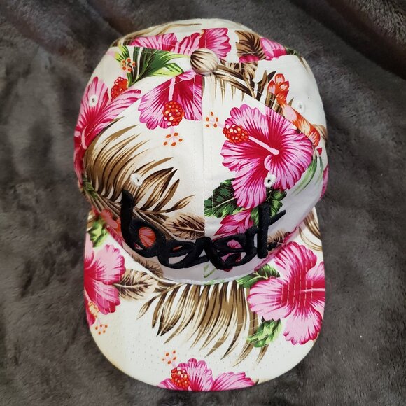 BEAST "Work Hard-Stay Humble" Floral Print Hat Cap Snapback Hawaiian Flowers - Picture 3 of 10